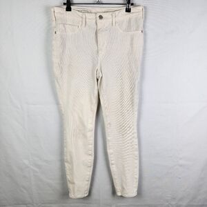 Pilcro Jeans Womens 30 Ivory Corduroy Cotton Blend High Rise Skinny Anthropologi